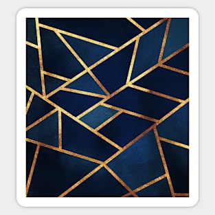 Navy Gold Stone Geometric Sticker